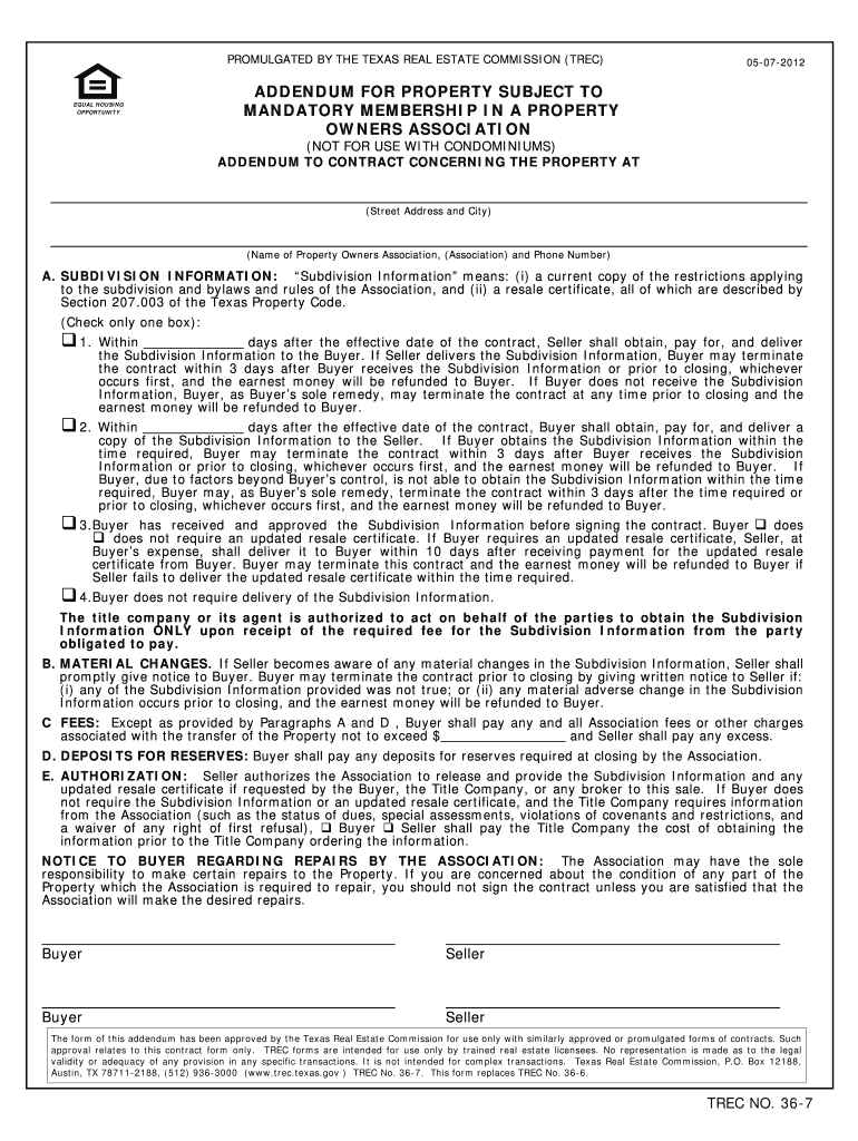 Texas Realtors Pet Agreement  Form