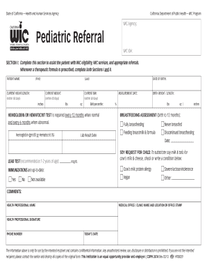 Pediatric Referral Form