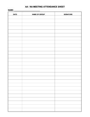 Aa Sign in Sheet Form - Fill Out and Sign Printable PDF Template | signNow