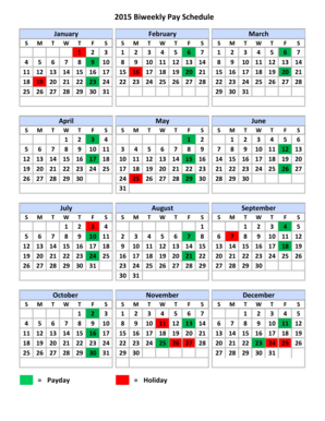 Biweekly Pay Calendar  Form