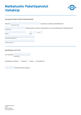 Matkahuolto Valtakirja  Form
