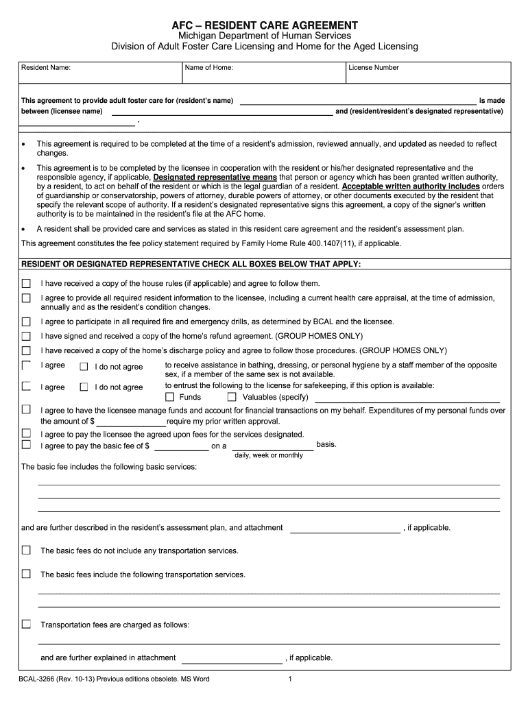  Michigan Forms Bcal 3266 2010