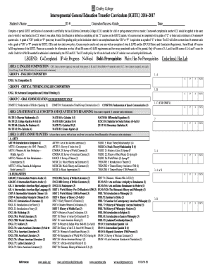 Chaffey College Application  Form