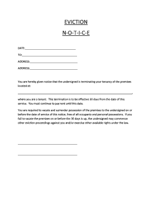Eviction Paper  Form