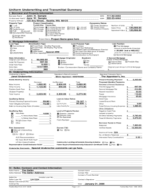 1008 Form Mortgage PDF