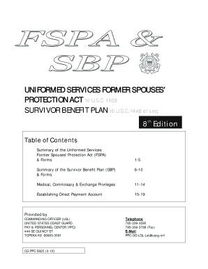 10 Usc 1448 Et Seq Form