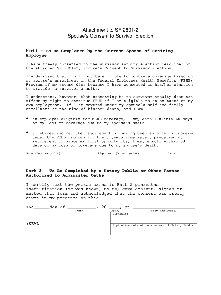 Spouse's Consent to Survivor Election  Form