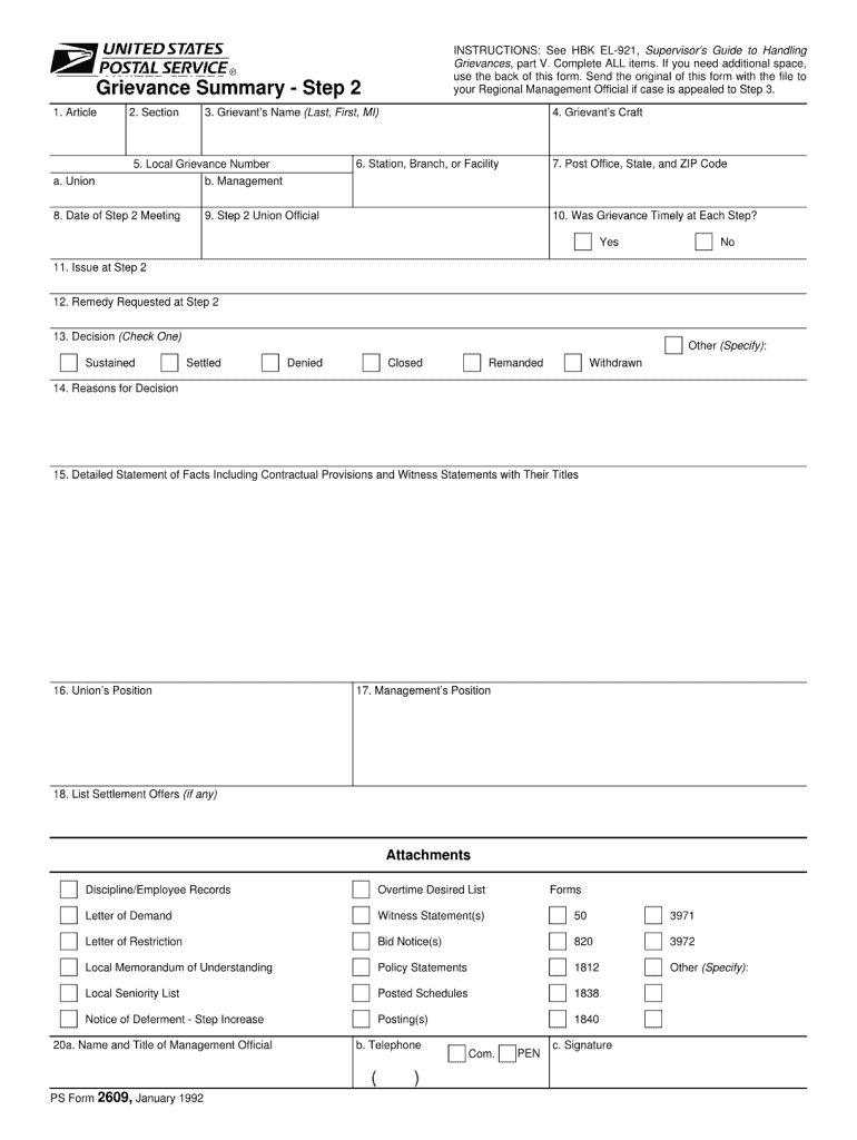 Ps Form 2608