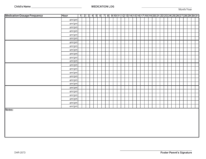 Medication Log 2073 Dhr Alabama  Form