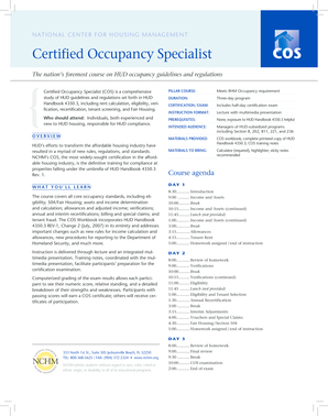 Certified Occupancy Specialist Exam Answers  Form