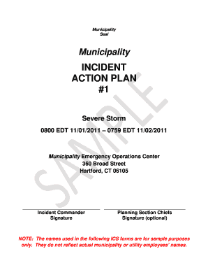 Incident Action Plan Template  Form