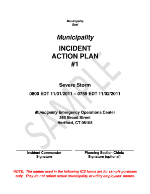 Incident Action Plan Template Form