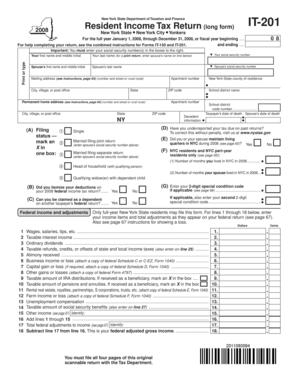 New York Income Tax  Form