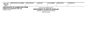 REGISTRATION PLATE NUMBER Ct  Form