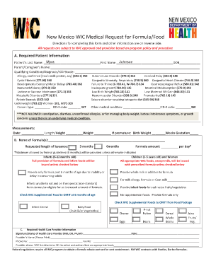 Wic Rx Form