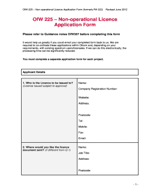  Ofcom Ofw 225 Form 2012-2024