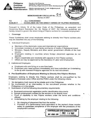 Compliance Form Poea Sample