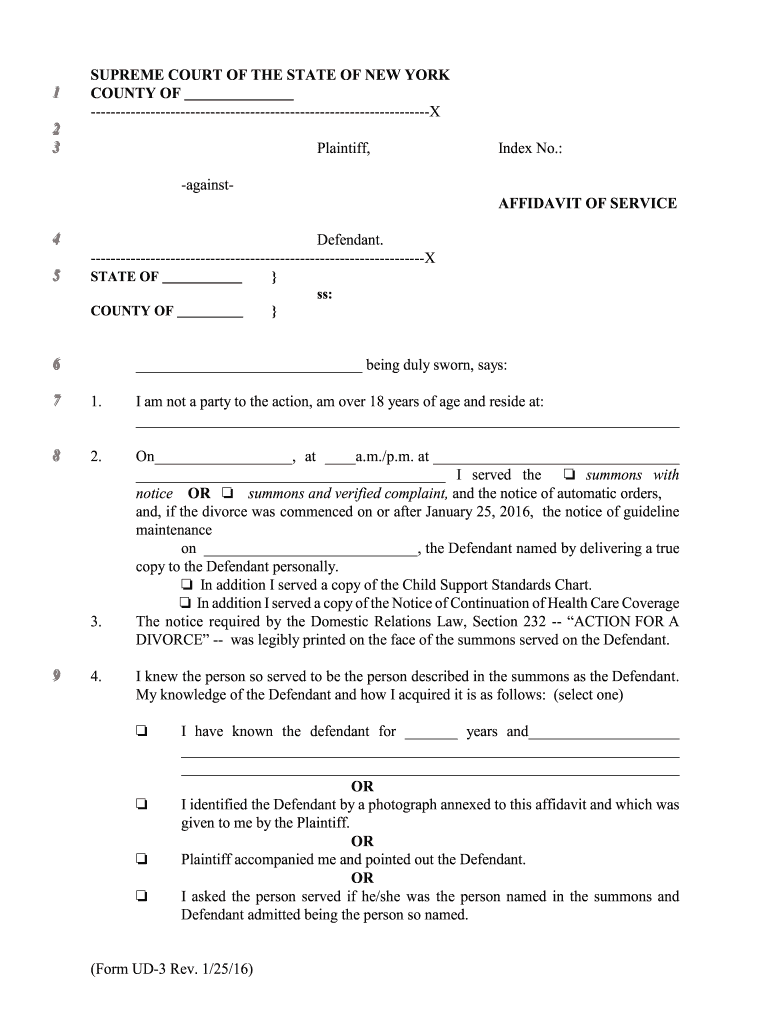  Nys Uniform Court Forms Ud 1 Rev 2016