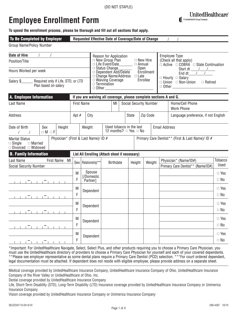 Employee Enrollment Form