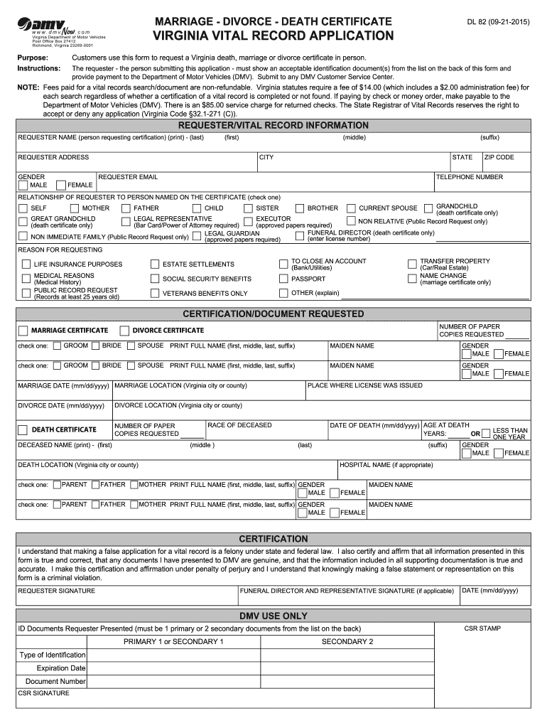 Dmv Virginia  Form