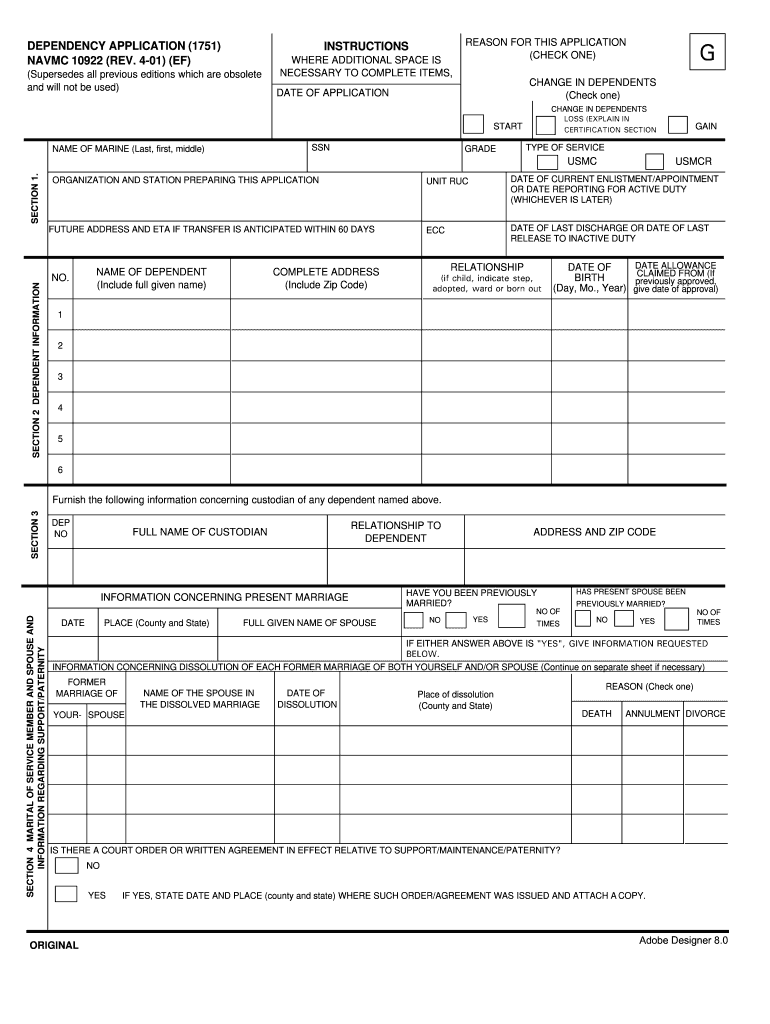 Navmc 10922  Form