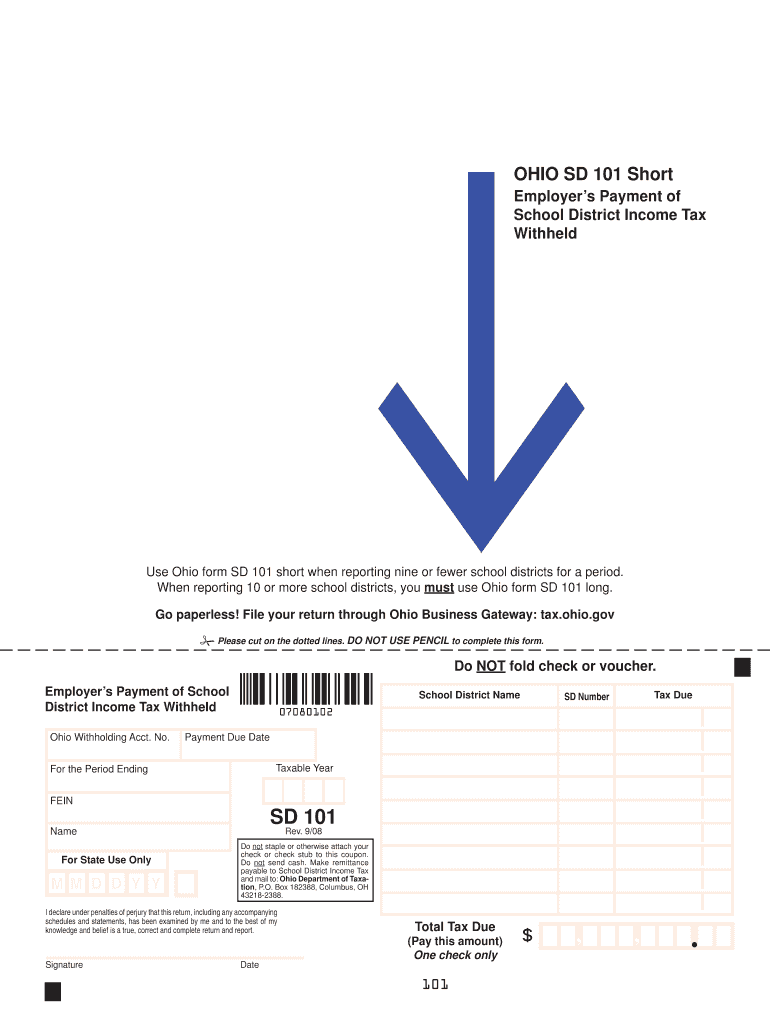  Sd 101 Short Form 2015-2024