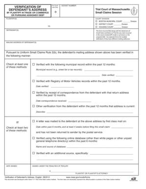 Small Claims Form