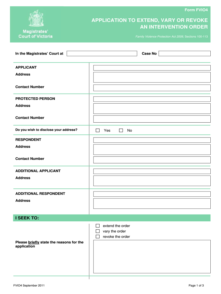 Vary Intervention  Form