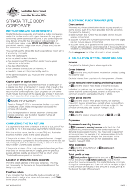  Strata Title Body Corporate Tax Return and Instructions  Ato Gov 2015