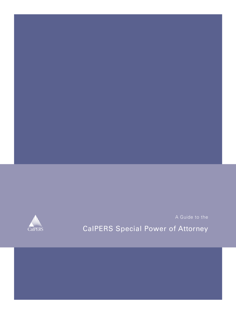  CalPERS Special Power of Attorney CalPERS Special Power of Attorney PERS OSS 138 Calpers Ca 2019-2024