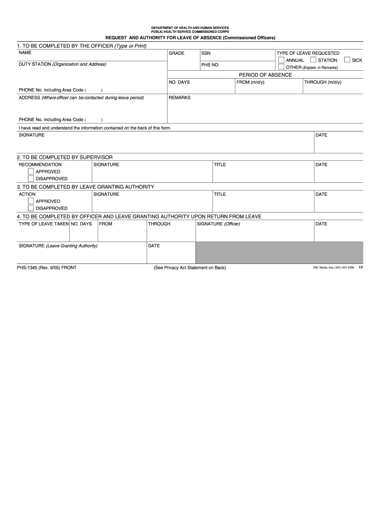 Absence Commissioned Template  Form