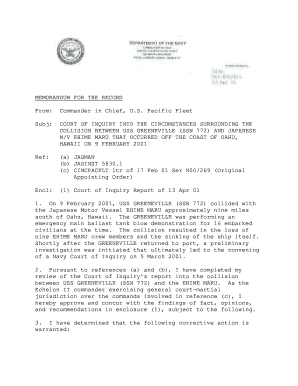 Navy Memorandum Format