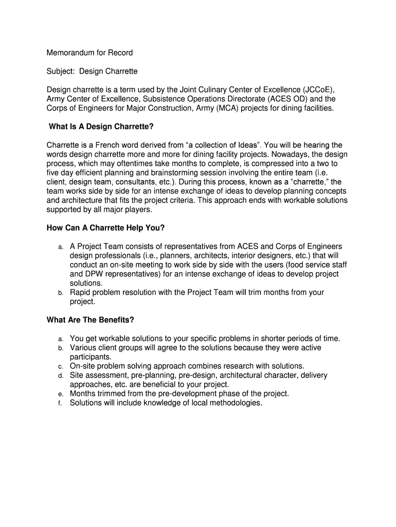 Civilian Memorandum for Record Template  Form