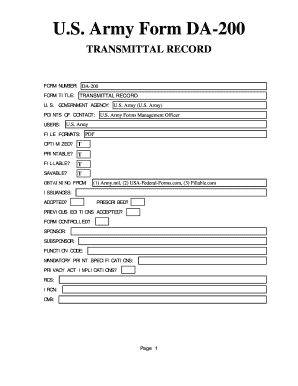 Da 200 Fillable  Form