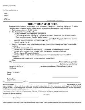 Deed of Transfer Template  Form