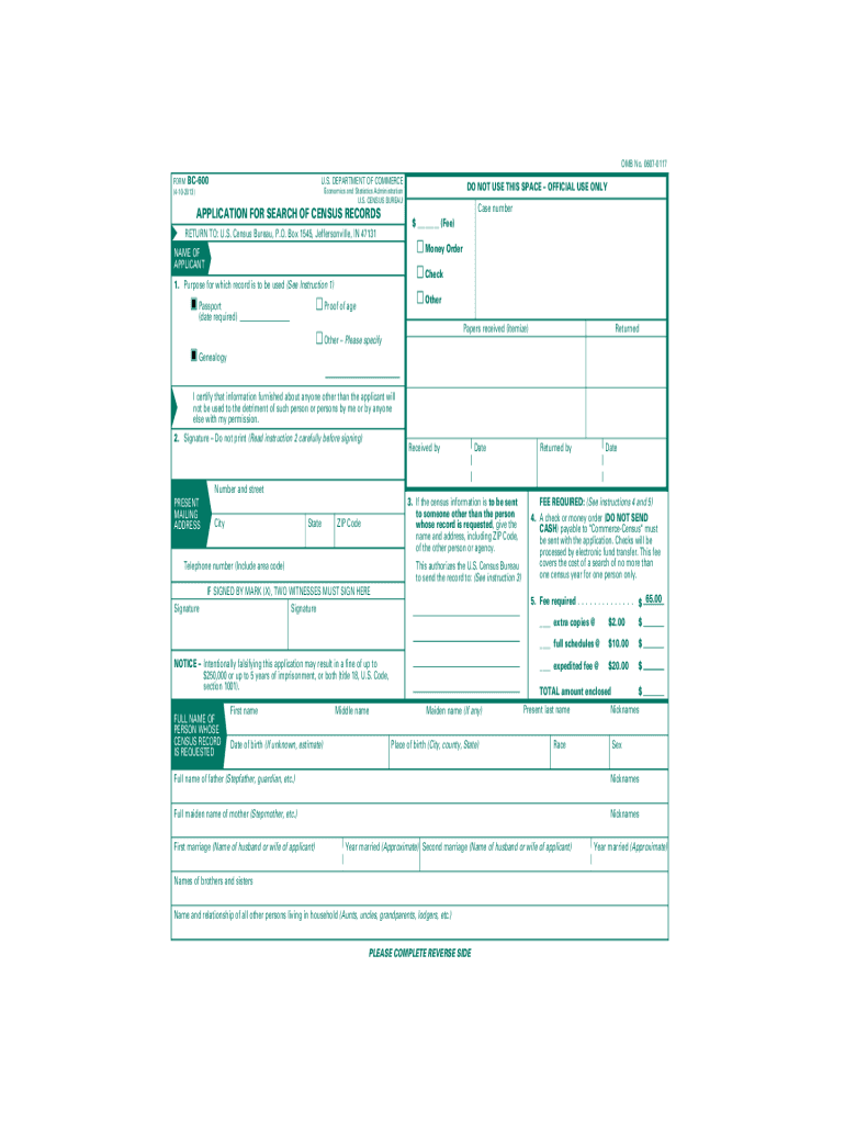 Application Census Online  Form