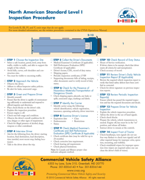 Dot Level 1 Inspection Checklist PDF  Form