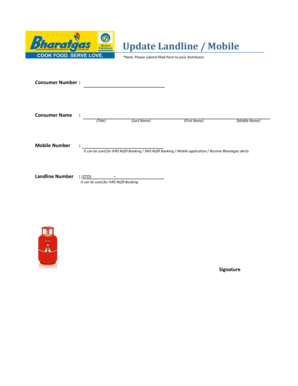 Update Landline Mobile  Form