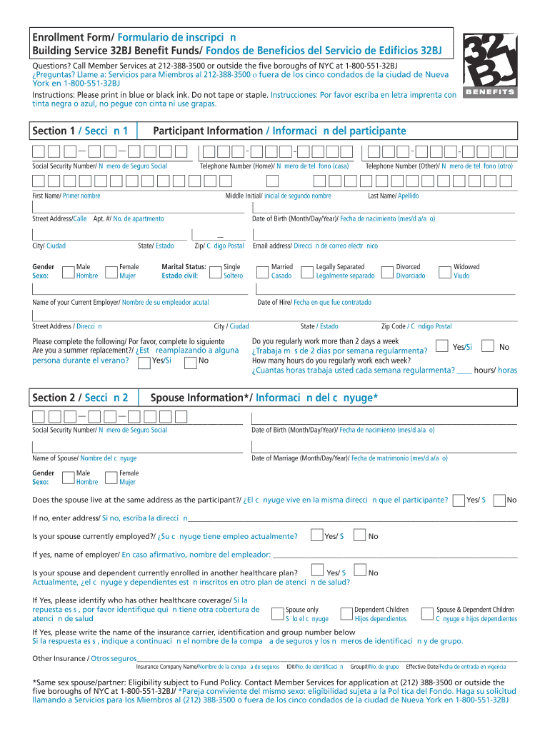  32bj Forms 2011-2024