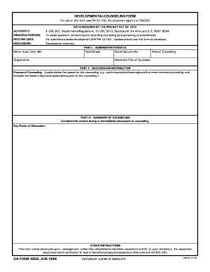 Da 4856 Fillable  Form