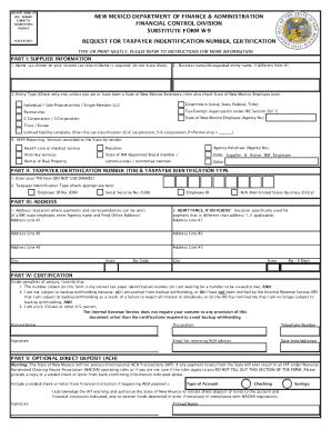 W9 2109  Form