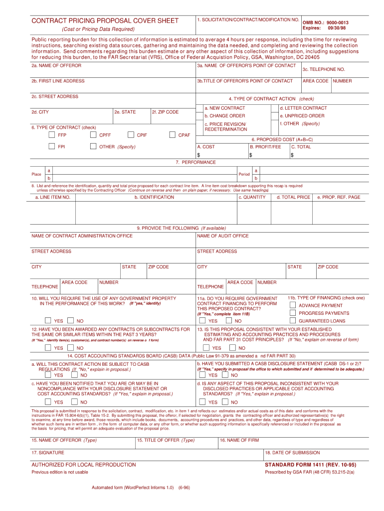 Sf1411  Form