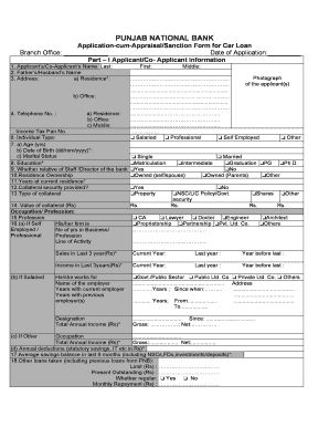 Applicsion Cum Appraisalsanction Form