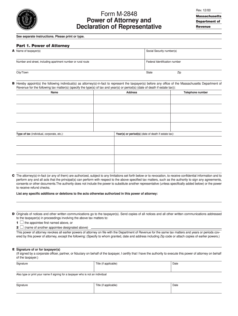  M 2848 Fill in Form 2014