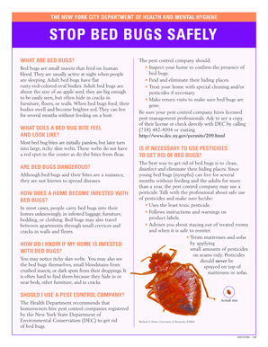 Bed Bugs Information Sheet