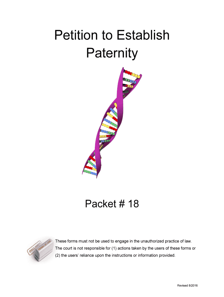  Petition Establish Paternity 2015