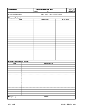 Ics 214  Form