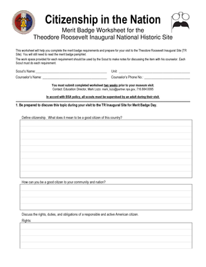 Citizenship in the Nation Worksheet  Form