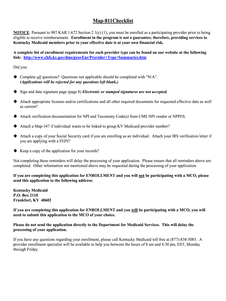  Map 811 Form 2017