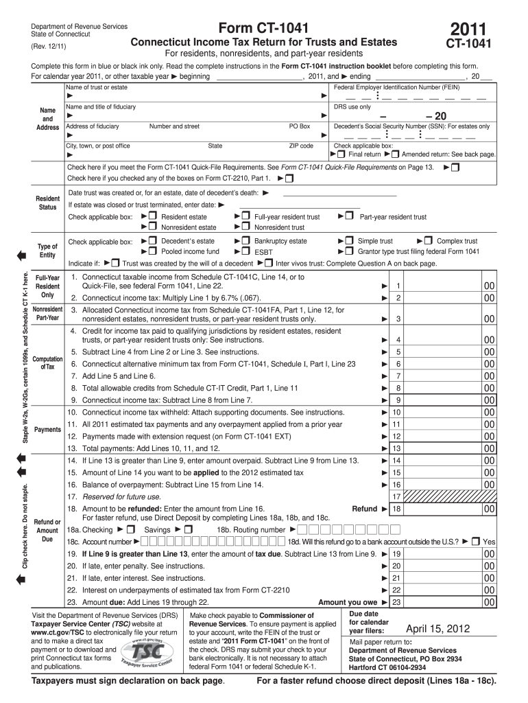  Trust and Estate Forms CT Gov 2019